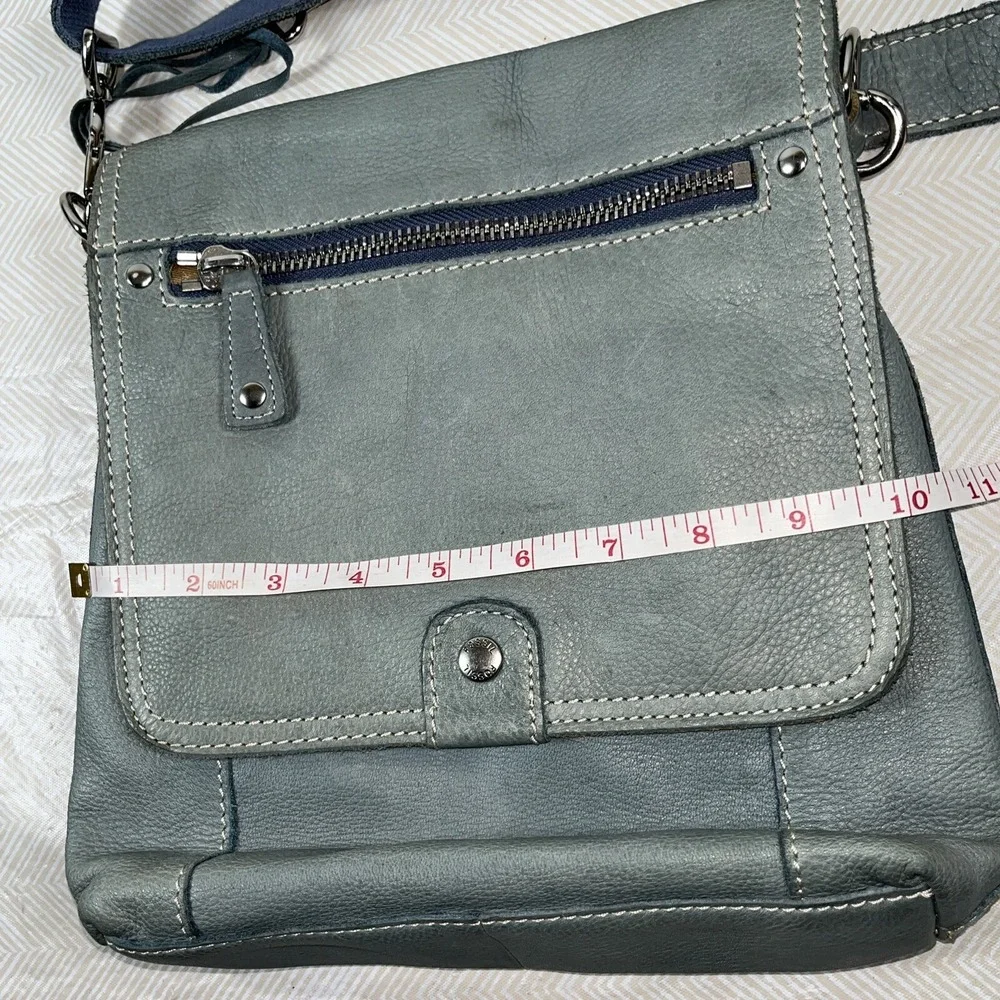 Fossil Leather Front‎ Pocket Back Wallet Crossbody Bag Soft Satchel Roomy Preppy